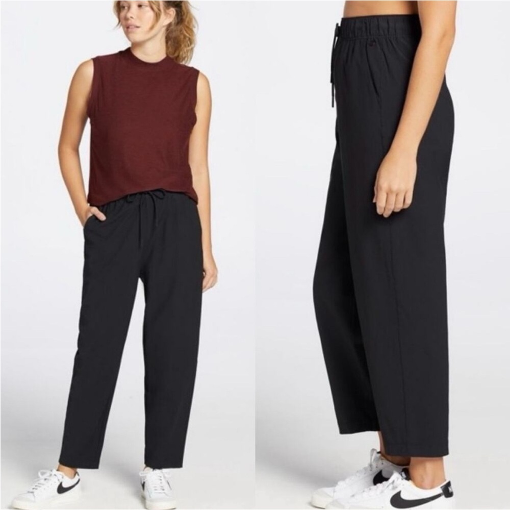 CALIA Black Nyluxe Barrel Pant